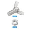 QUARKZMAN 6-Pack M8-1.25 x 16 mm Metric Wing Screws with 6 Nuts, 304 Stainless Steel view 3