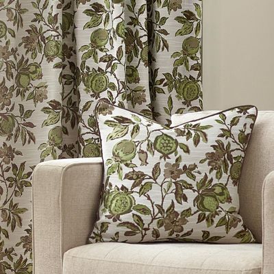 Wylder Pomegranate Floral Jacquard Cushion Cover