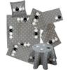 BRENDA Spring Table Runner with Sheep and Flower Embroidery, Gray/White, 35 x 50 cm view 2
