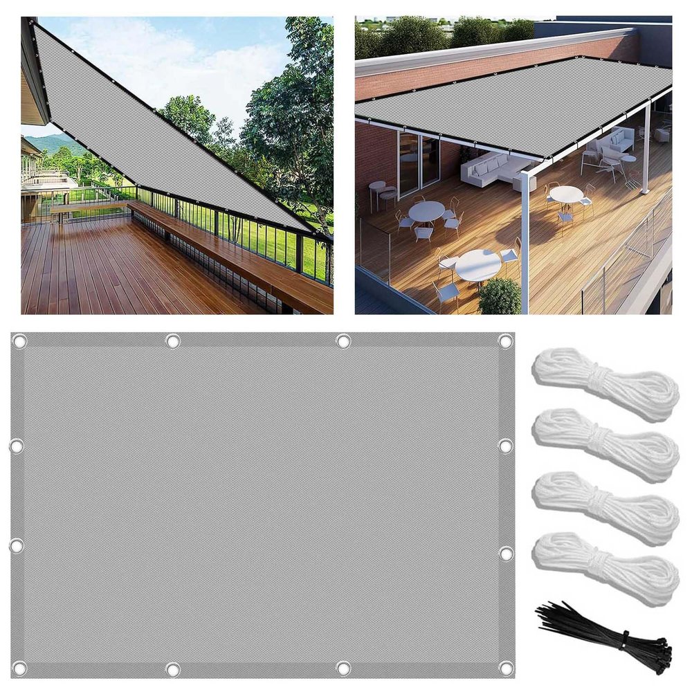 Custom-Size Shade Sail with Eyelets, 1.4 x 4.2 m