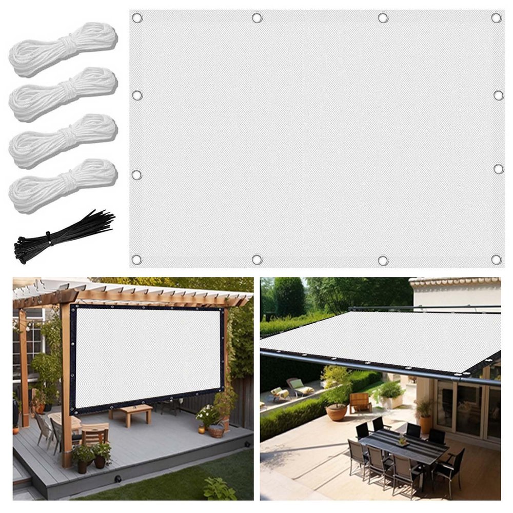 Balcony Sun Shade Sail 2.5 x 8 m, Waterproof, UV Protection