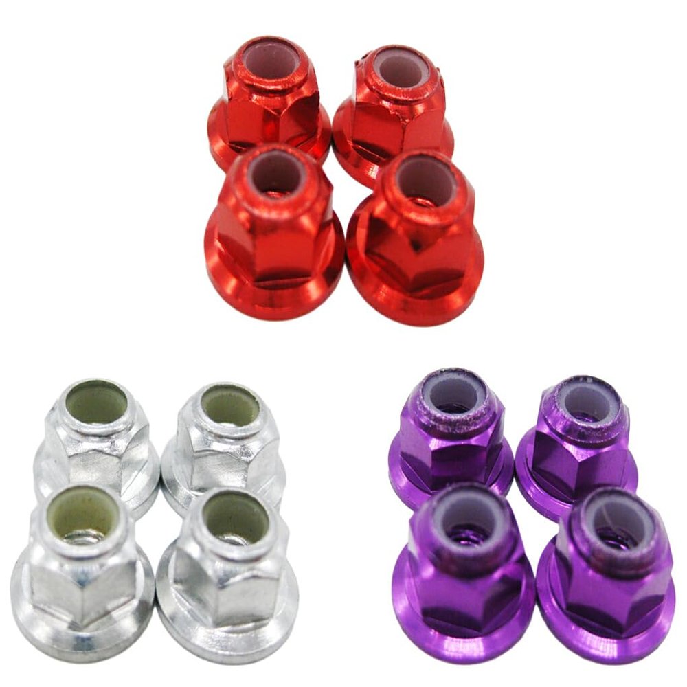 RCGOFOLLOW 1/10 Aluminum Alloy Wheel Nuts for Adventure Crawlers, Black, 4-Pack