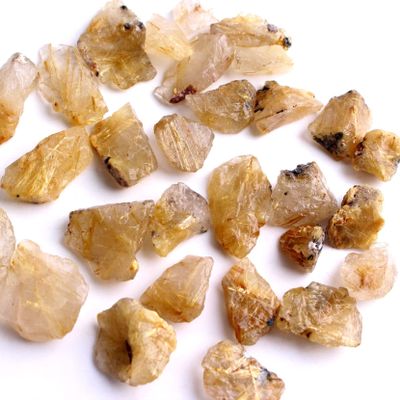 MCQWOMFQAK Clear, Natural, Enchanting Yellow Crystal, Gold Quartz Chips, Coarse Stone Samples for Home, Garden, Bonsai & Décor xiaguolings