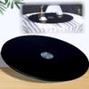 27-Inch Lazy Susan Glass Turntable for Dining Table, 35-Inch Tempered-Glass Rotating Tray, 31-Inch 360° Serving Tray, Black (100 cm/39 in) view 1