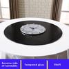 27-Inch Lazy Susan Glass Turntable for Dining Table, 35-Inch Tempered-Glass Rotating Tray, 31-Inch 360° Serving Tray, Black (100 cm/39 in) view 3
