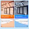 kufu01 Reflective Window Film, 8 mm Thick, Privacy and Scratch-Resistant Sun Protection, 99% UV Blocking, Silver, Adhesive-Free, 60 x 160 cm (24 x 63 in) view 3