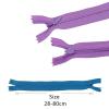 10-Pack 3# Invisible Nylon Zippers, Closed-End, 40 cm, Light Blue view 3