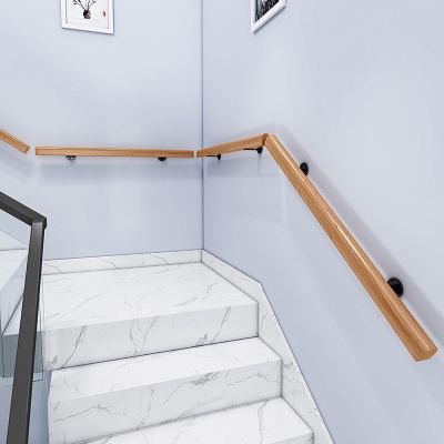 PacuM Stair Handrail 1–20 ft Complete Set, Solid Wood