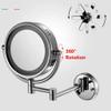 HSZQPBFR LED Wall-Mounted Vanity Mirror, Double-Sided, Magnifying, 360° Rotating, Extendable / B / 1 view 3