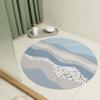 GLMGBP Round Luffa Shower Mat, 90 cm, Non-Slip PVC view 1