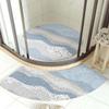 GLMGBP Round Luffa Shower Mat, 90 cm, Non-Slip PVC view 2