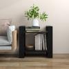 Homvdxl Pine Wood Bookcase, 2 Shelves, Black view 1