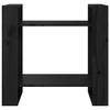 Homvdxl Pine Wood Bookcase, 2 Shelves, Black view 3