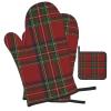 Oven Mitts and Pot Holder Set, 3-Piece, Royal Stewart Tartan view 2