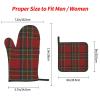 Oven Mitts and Pot Holder Set, 3-Piece, Royal Stewart Tartan view 4