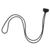 Black Silicone Cord Headphone Lanyard, Lightweight and Tear-Resistant view 1