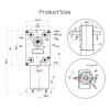DAVBIR Dual-Shaft Turbo Worm Gear Motor, High Torque, JGY-370, 6 V/12 V/24 V DC, Reversible Self-Locking, Dual Output Shaft (Size: 4 view 2