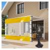 LGJEGD 0.5 mm Thick Yellow and Clear Waterproof PVC Gazebo Curtains with Grommets and 10 Bungee Balls, 18.37 x 8.86 ft / 5.6 x 2.7 m view 1