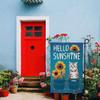 Ganshan Bi Hello Sunshine Sunflowers Cavalier King Charles Spaniel Garden Flag, Customizable, Dog, Spring, Summer, Jeans, Printed Banner, Outdoor Flag, 32.5 x 45.7 cm view 2