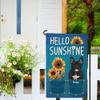 Ganshan Bi Hello Sunshine Sunflowers Cavalier King Charles Spaniel Garden Flag, Customizable, Dog, Spring, Summer, Jeans, Printed Banner, Outdoor Flag, 32.5 x 45.7 cm view 3