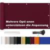 ROBAG Balcony Windscreen 90 x 450 cm, 220 g/m² Balcony Privacy Screen with Eyelets, Nylon Cable Ties and Cord for Garden or Balcony Fences, Wine Red view 1