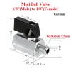 Mini Brass Ball Valve, G Thread, Male-to-Female, 1/8"–1/2" view 2