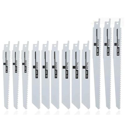 XWTOOL 12-Piece Reciprocating Saw Blades for Cutting Wood and Metal, Sabre Saw Blades for Power Tools