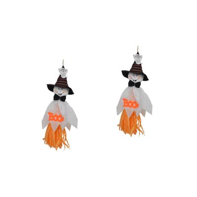 Sosoport 2-Piece Hanging Ghost Halloween Decorations