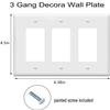 Decorative 3-Gang Wall Plates, 6-Pack view 2