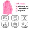FCKEMLDS Mother's Day Fondant Silicone Mold Set, “I Love Mom,” Mother and Child, Tulip, Heart, 6-Piece view 2