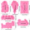 FCKEMLDS Mother's Day Fondant Silicone Mold Set, “I Love Mom,” Mother and Child, Tulip, Heart, 6-Piece view 3