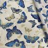 Jukway Cotton Fabric by the Meter, 50 x 145 cm, 100% Cotton, Bronze-Effect Gold Pattern, Beige view 2