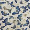 Jukway Cotton Fabric by the Meter, 50 x 145 cm, 100% Cotton, Bronze-Effect Gold Pattern, Beige view 4