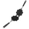 TOPBATHY Black Double Aluminum Waffle Mold, Compact, Heat-Resistant view 1
