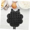 TOPBATHY Black Double Aluminum Waffle Mold, Compact, Heat-Resistant view 4