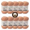 Pure Cotton 10-Piece Set, Salmon, Loopncraft, 10 x 50 g, Amigurumi Yarn, Premium Combed Cotton view 1