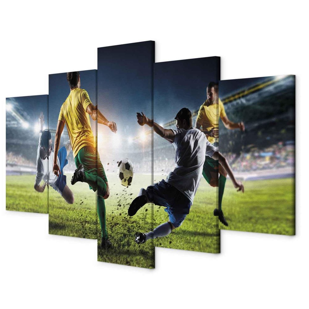 murando Gel-Textured Canvas Wall Art, 100 x 50 cm, 5-Piece, Modern