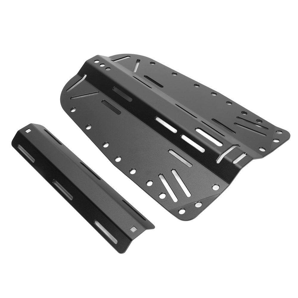 Naroote Diving Backplate, Lightweight Durable Aluminum Backplate for Single or Double Tanks (Black)