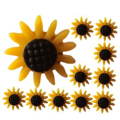 NUOBESTY 80-Piece Sunflower Push Pins, Colorful Resin Thumbtacks for Office and Home