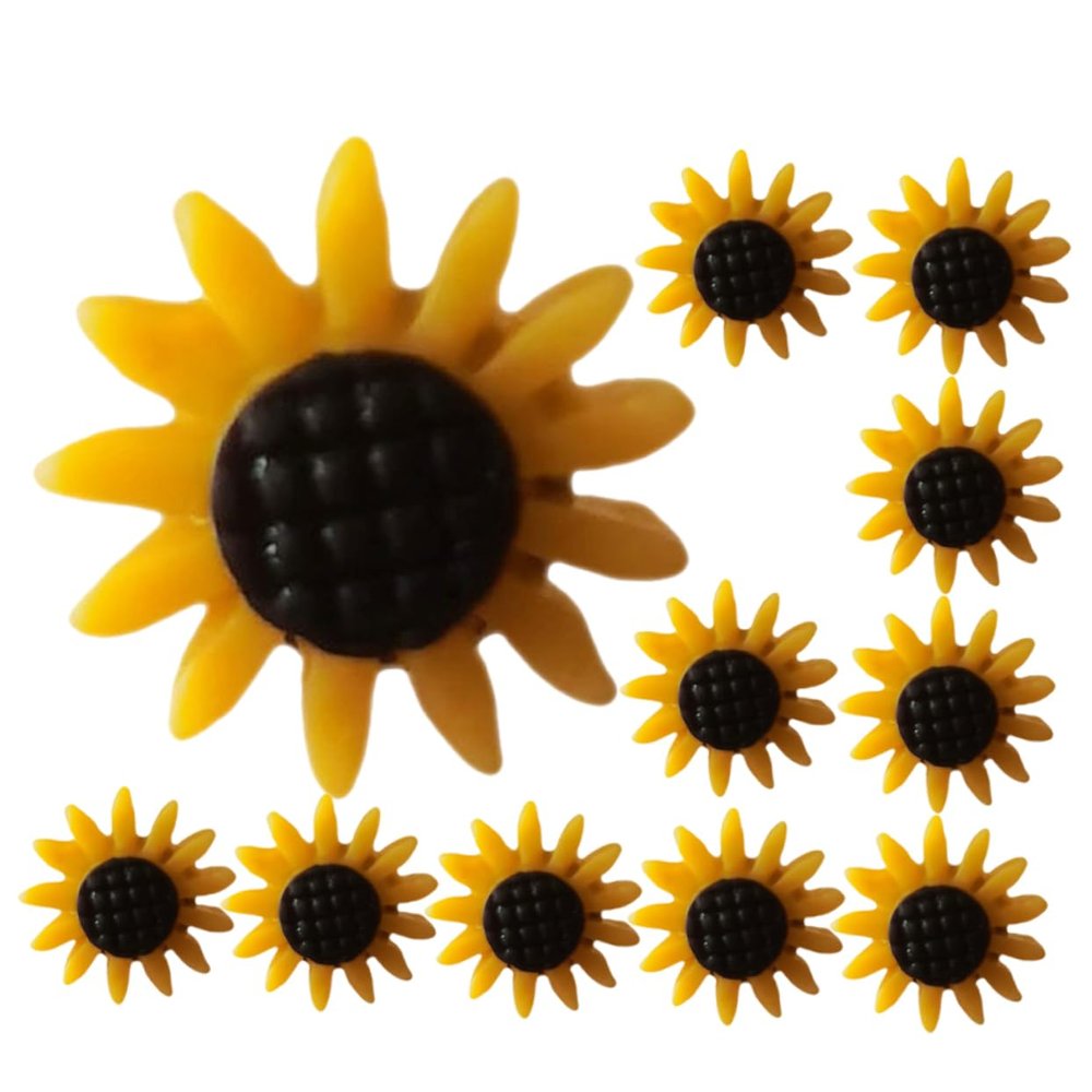 NUOBESTY 80-Piece Sunflower Push Pins, Colorful Resin Thumbtacks for Office and Home