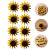 NUOBESTY 80-Piece Sunflower Push Pins, Colorful Resin Thumbtacks for Office and Home view 2