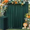 15 m x 3 m Wrinkle-Free Hunter Green Backdrop Curtains for Jungle Parties, 10 Panels view 1