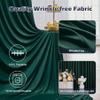 15 m x 3 m Wrinkle-Free Hunter Green Backdrop Curtains for Jungle Parties, 10 Panels view 2
