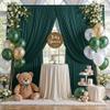 15 m x 3 m Wrinkle-Free Hunter Green Backdrop Curtains for Jungle Parties, 10 Panels view 4