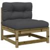 vidaXL Armless Garden Sofa with Cushions, Impregnated Pine Wood view 1