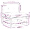 vidaXL Armless Garden Sofa with Cushions, Impregnated Pine Wood view 3