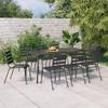 9-Piece Anthracite Steel Garden Dining Set view 1