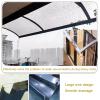 Front Door Awning, 2.5 mm Clear Polycarbonate, Gray Aluminum Frame, 100 x 360 cm view 2