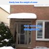Front Door Awning, 2.5 mm Clear Polycarbonate, Gray Aluminum Frame, 100 x 360 cm view 4