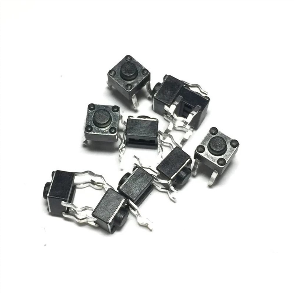 VWWJCCRO 100-Pack 6 x 6 x 4.3 mm Momentary Tactile Push Buttons, 4-Pin DIP PCB Panel Switches